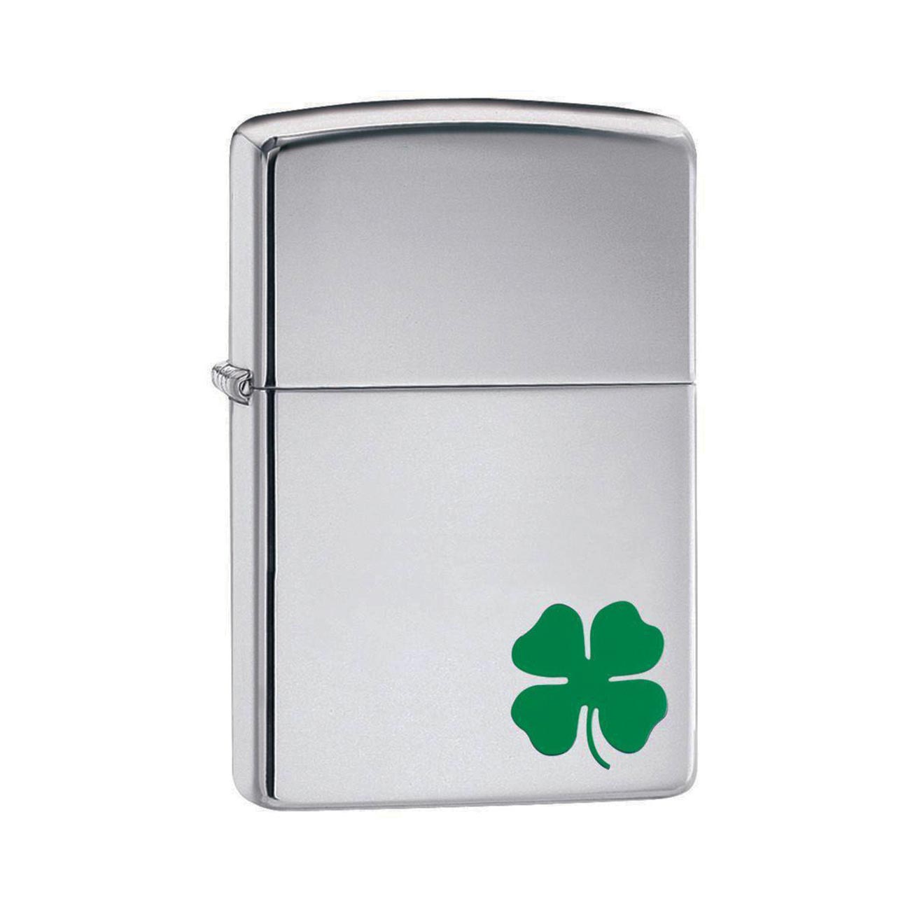 Zippo Windproof Lighter A Bit O' Luck Clover High Polish Chrome - Clinch River Fishing USA