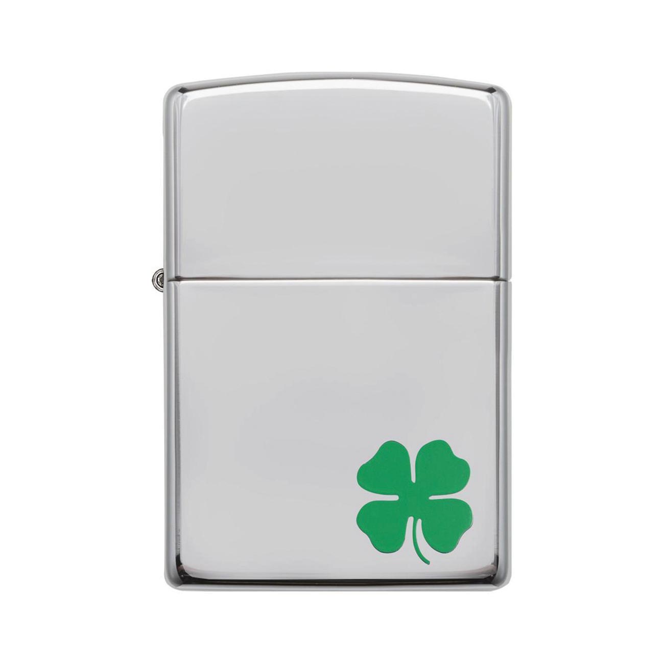 Zippo Windproof Lighter A Bit O' Luck Clover High Polish Chrome - Clinch River Fishing USA