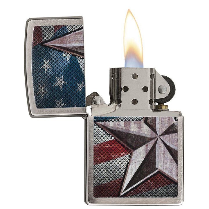 Zippo Windproof Lighter American Flag Retro Star Lighter - Clinch River Fishing USA