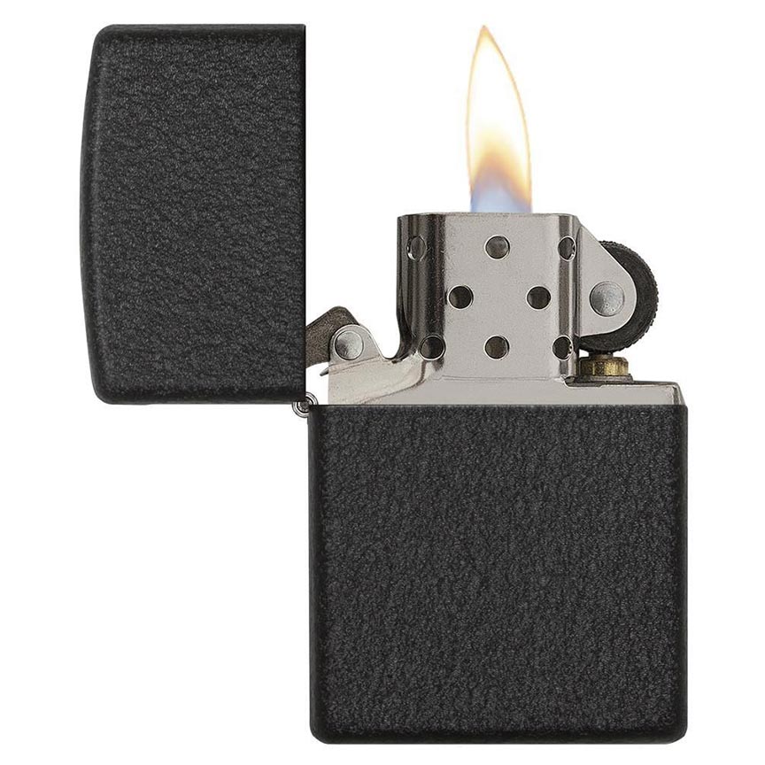 Zippo Windproof Lighter Black Crackle - Clinch River Fishing USA