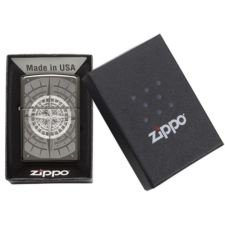 Zippo Windproof Lighter Black Ice® Compass - Clinch River Fishing USA
