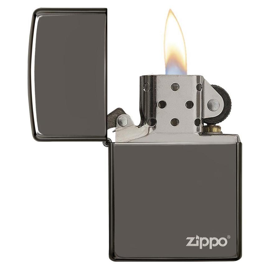 Zippo Windproof Lighter Black Ice Finish W/zippo Logoclassic Case - Clinch River Fishing USA
