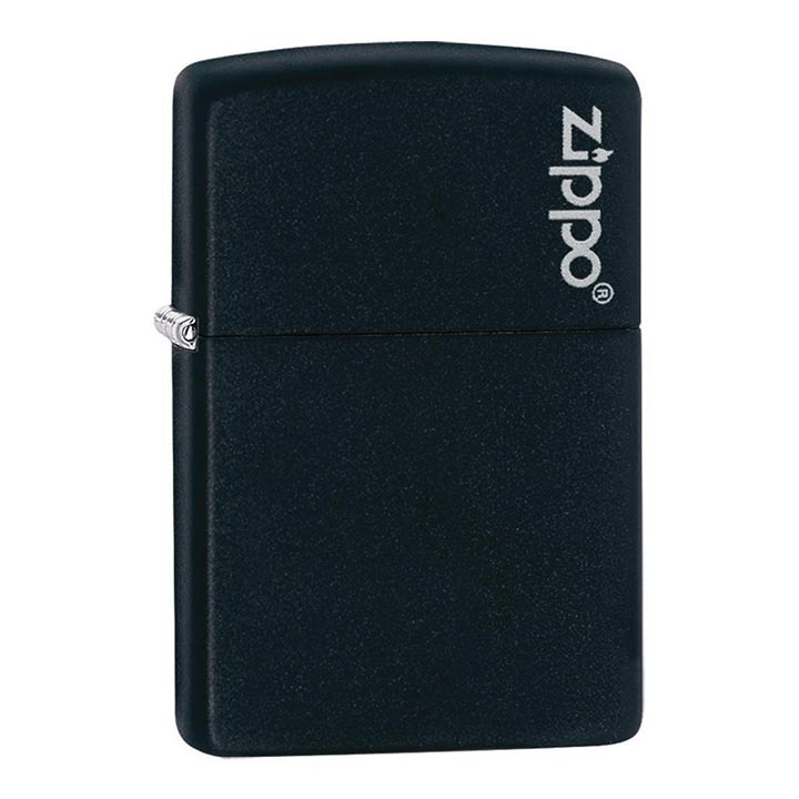 Zippo Windproof Lighter Black Matte W/zippo Logo - Clinch River Fishing USA