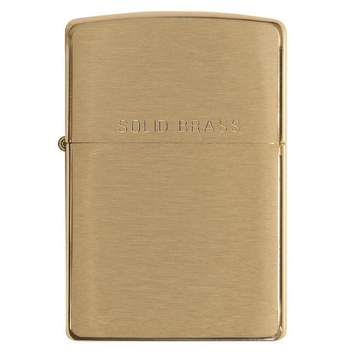 Zippo Windproof Lighter Brushed Brass W/ Solid Brass Engraved - Clinch River Fishing USA