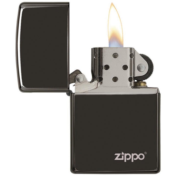Zippo Windproof Lighter Ebony Finish W/zippo Logo - Clinch River Fishing USA