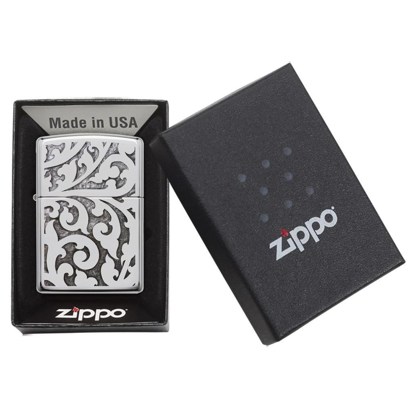 Zippo Windproof Lighter Filigree High Polish Chrome - Clinch River Fishing USA