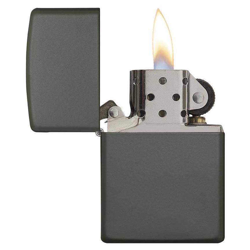 Zippo Windproof Lighter Green Matte - Clinch River Fishing USA