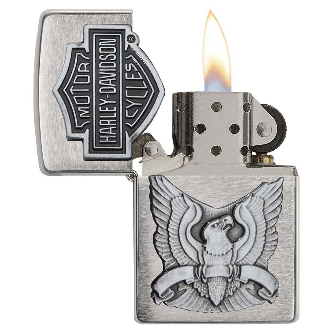Zippo Windproof Lighter Harley - davidson Eagle Wings - Clinch River Fishing USA
