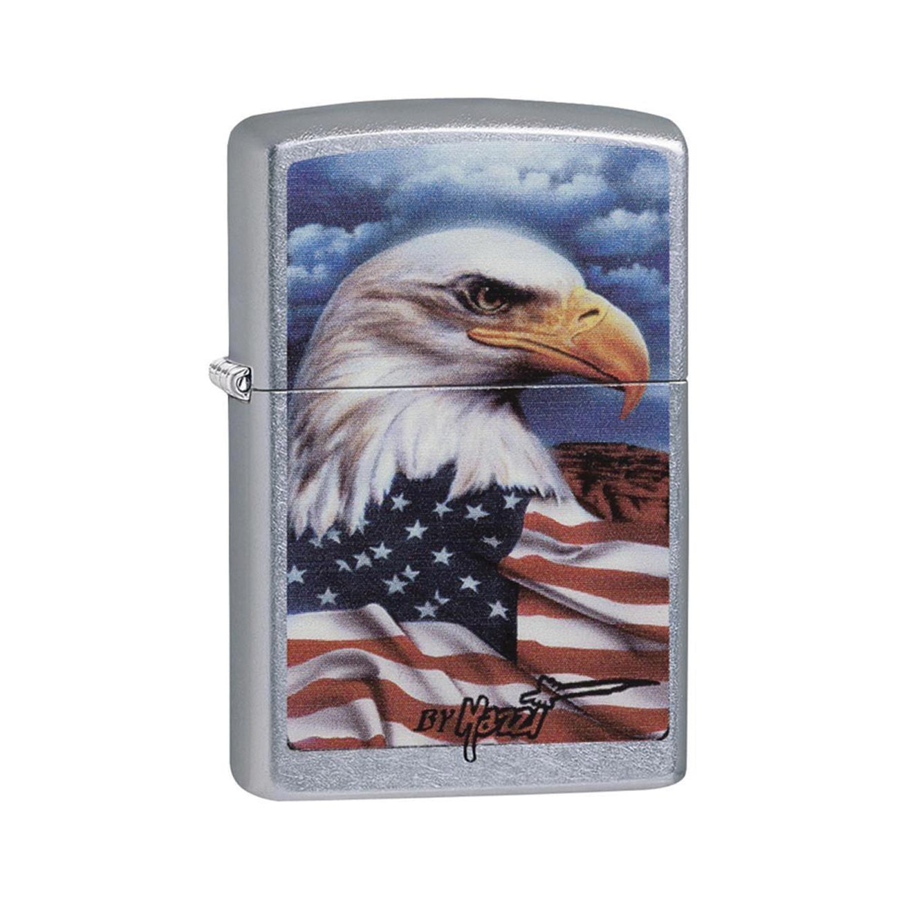Zippo Windproof Lighter Mazzi - Freedom Watch Street Chrome - Clinch River Fishing USA