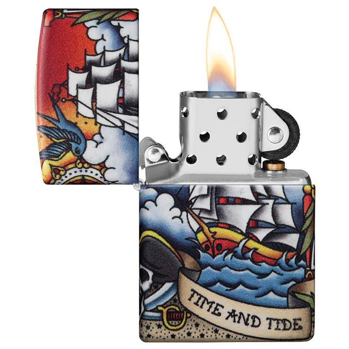 Zippo Windproof Lighter Nautical Tattoo Design - Clinch River Fishing USA