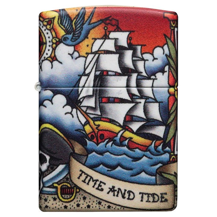 Zippo Windproof Lighter Nautical Tattoo Design - Clinch River Fishing USA