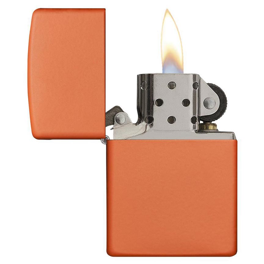 Zippo Windproof Lighter Orange Matte - Clinch River Fishing USA