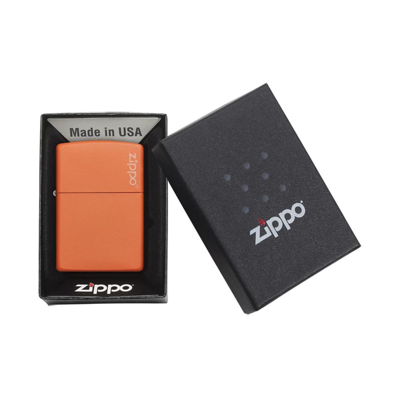 Zippo Windproof Lighter Orange Matte W/zippo Logo - Clinch River Fishing USA