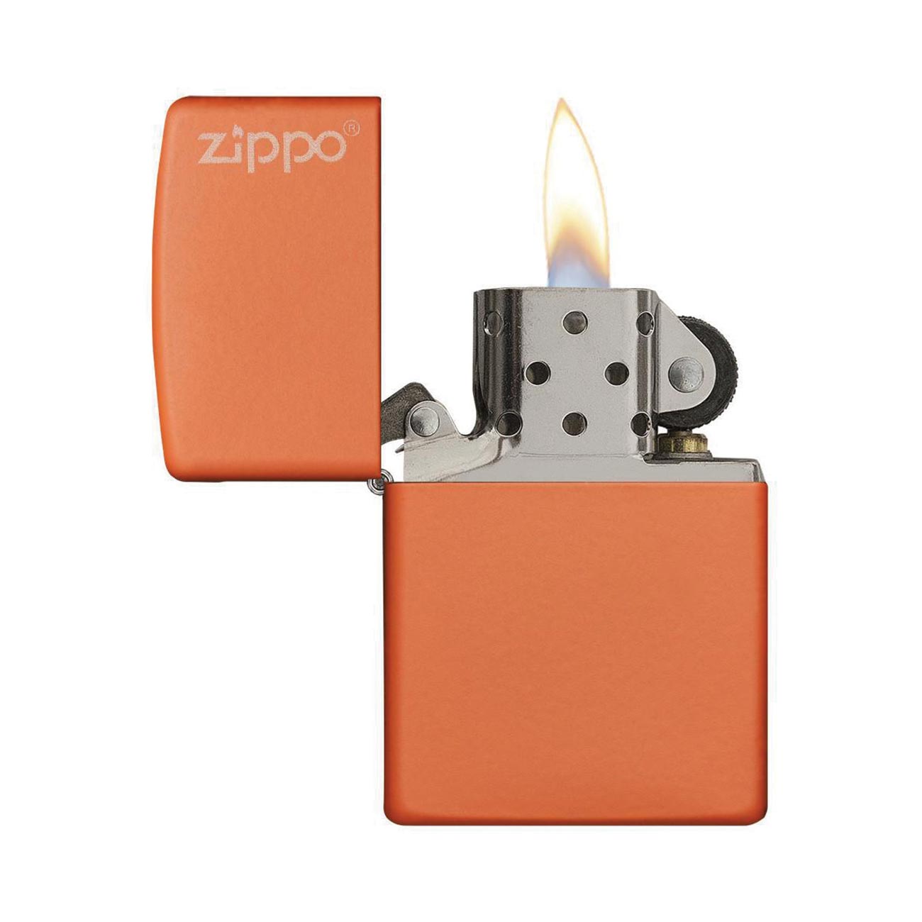 Zippo Windproof Lighter Orange Matte W/zippo Logo - Clinch River Fishing USA