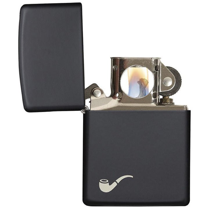 Zippo Windproof Lighter Pipe Black Matte - Clinch River Fishing USA