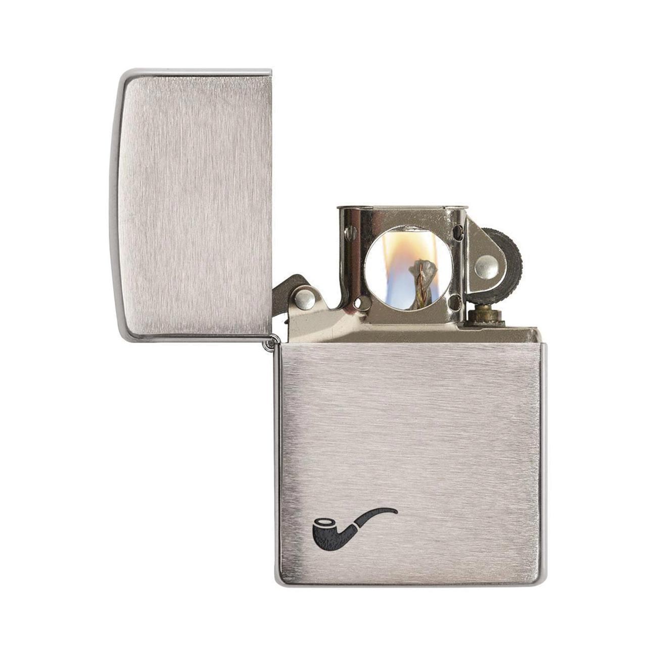 Zippo Windproof Lighter Pipe Lighter Brushed Chrome - Clinch River Fishing USA