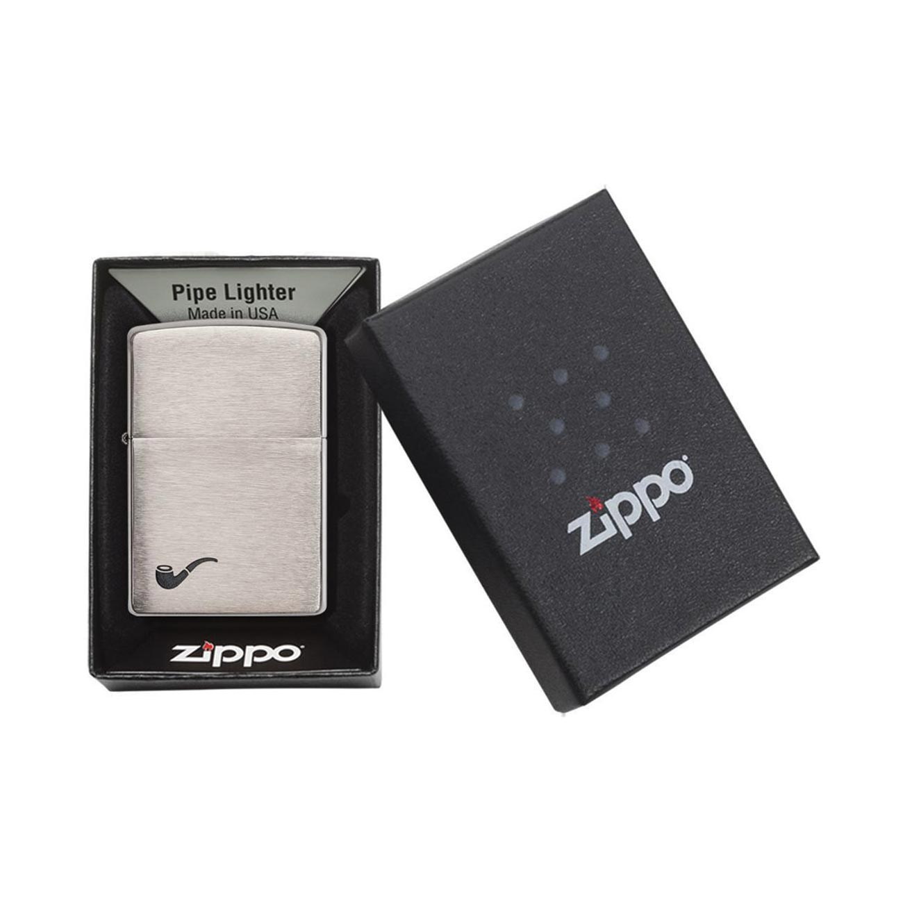 Zippo Windproof Lighter Pipe Lighter Brushed Chrome - Clinch River Fishing USA