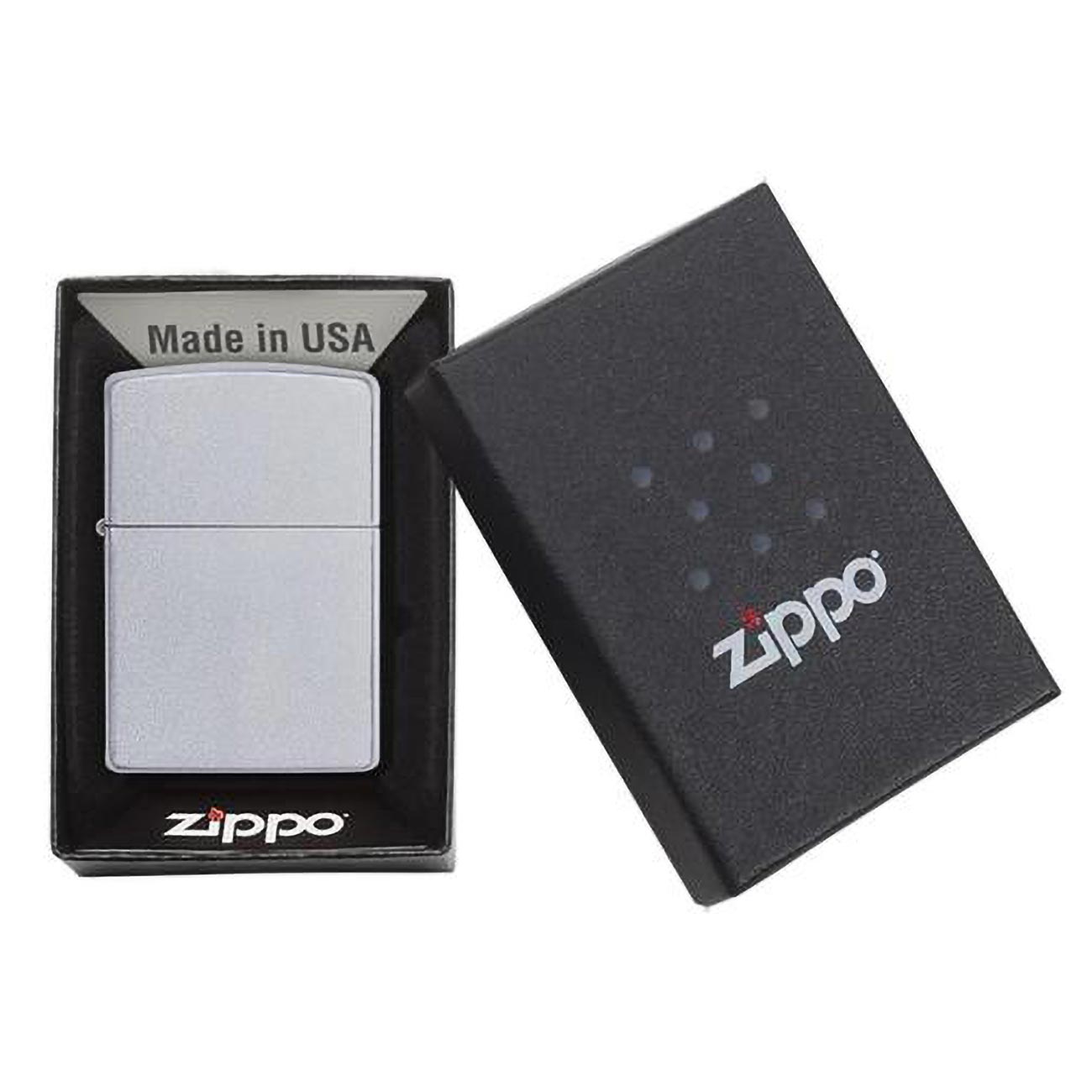 Zippo Windproof Lighter Satin Chrome - Clinch River Fishing USA