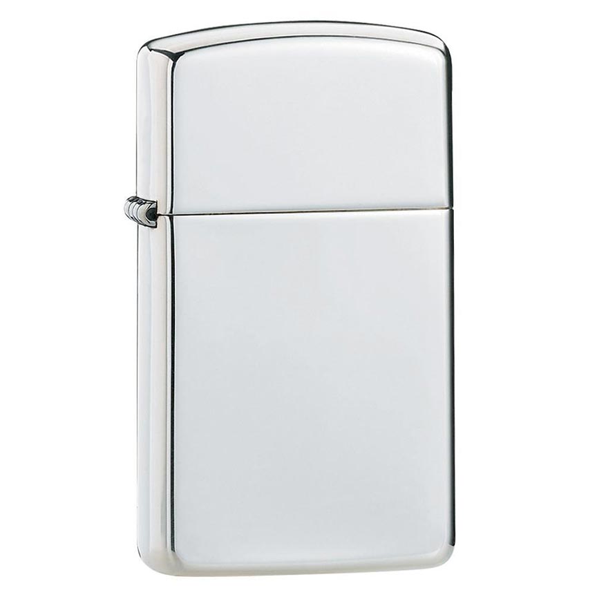 Zippo Windproof Lighter Slim Case High Polish Sterling Silver - Clinch River Fishing USA