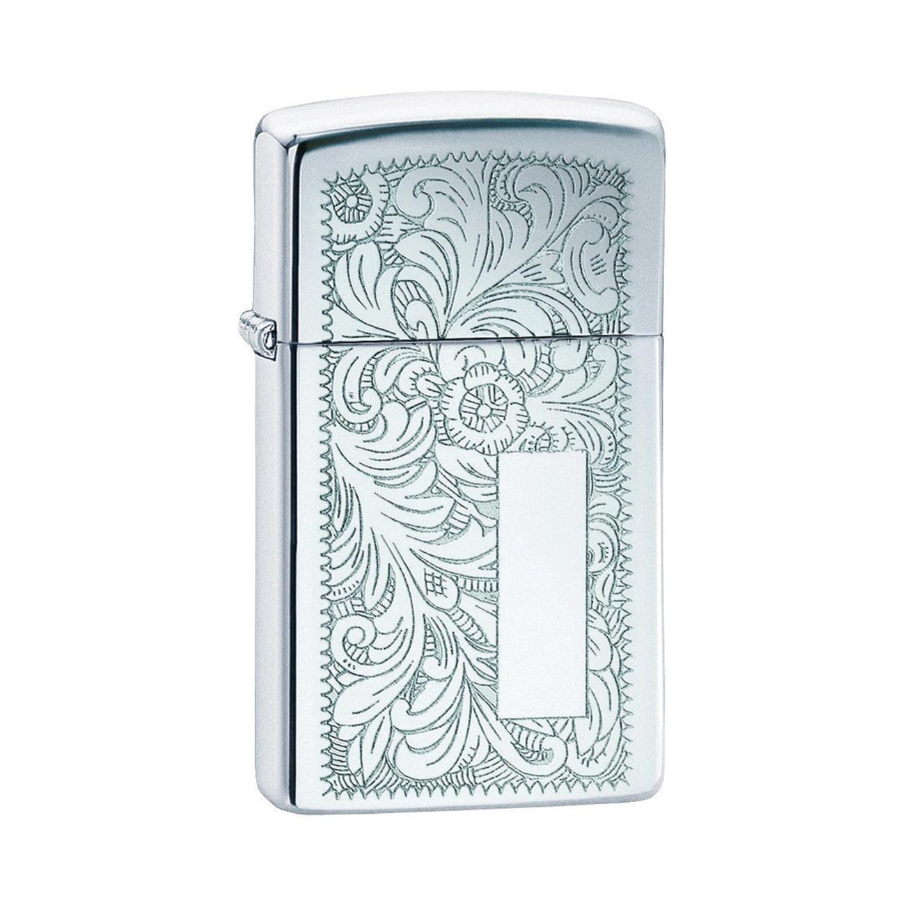 Zippo Windproof Lighter Slim Venetian Venetian Chrome Finish - Clinch River Fishing USA