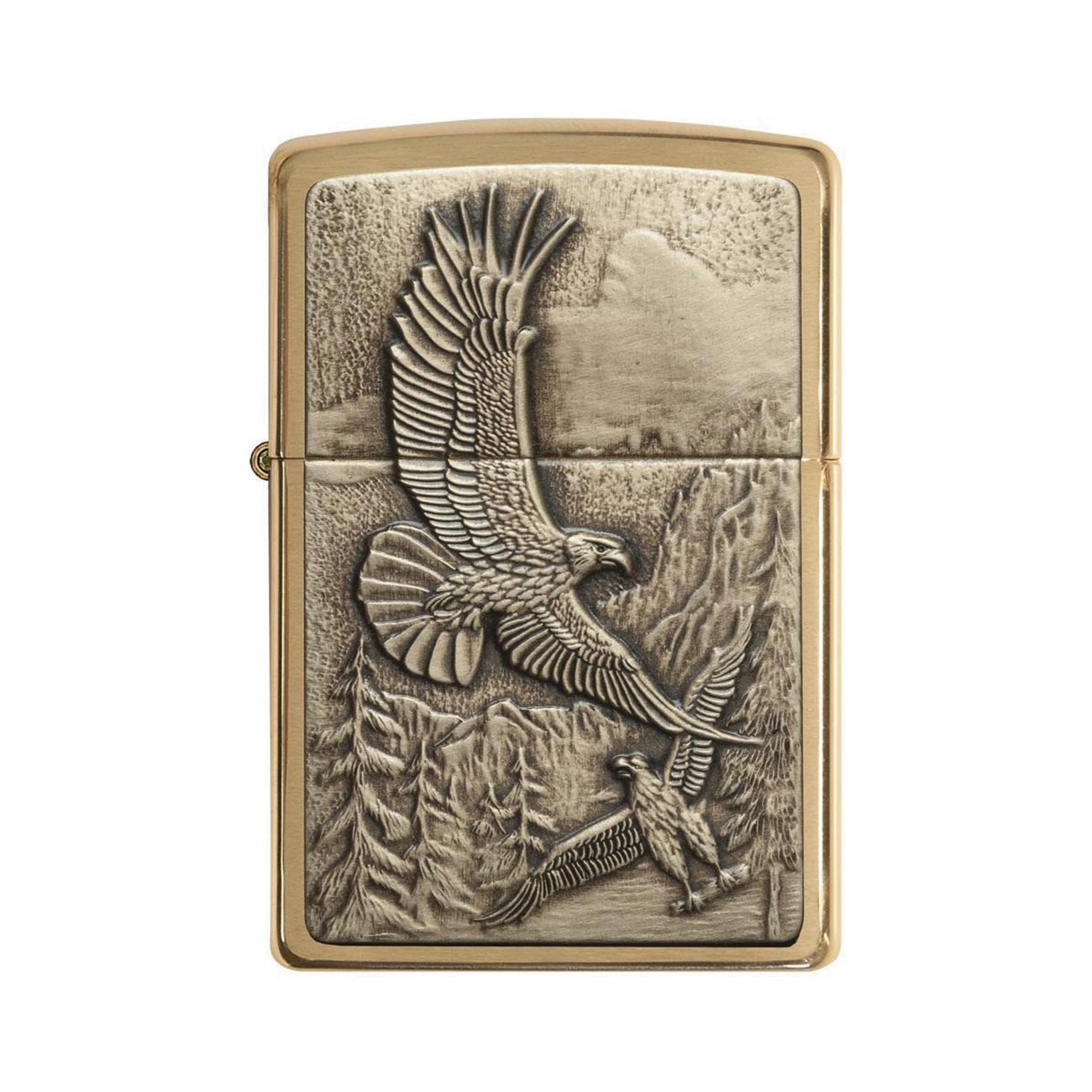 Zippo Windproof Lighter Soaring Eagles Emblem - Clinch River Fishing USA