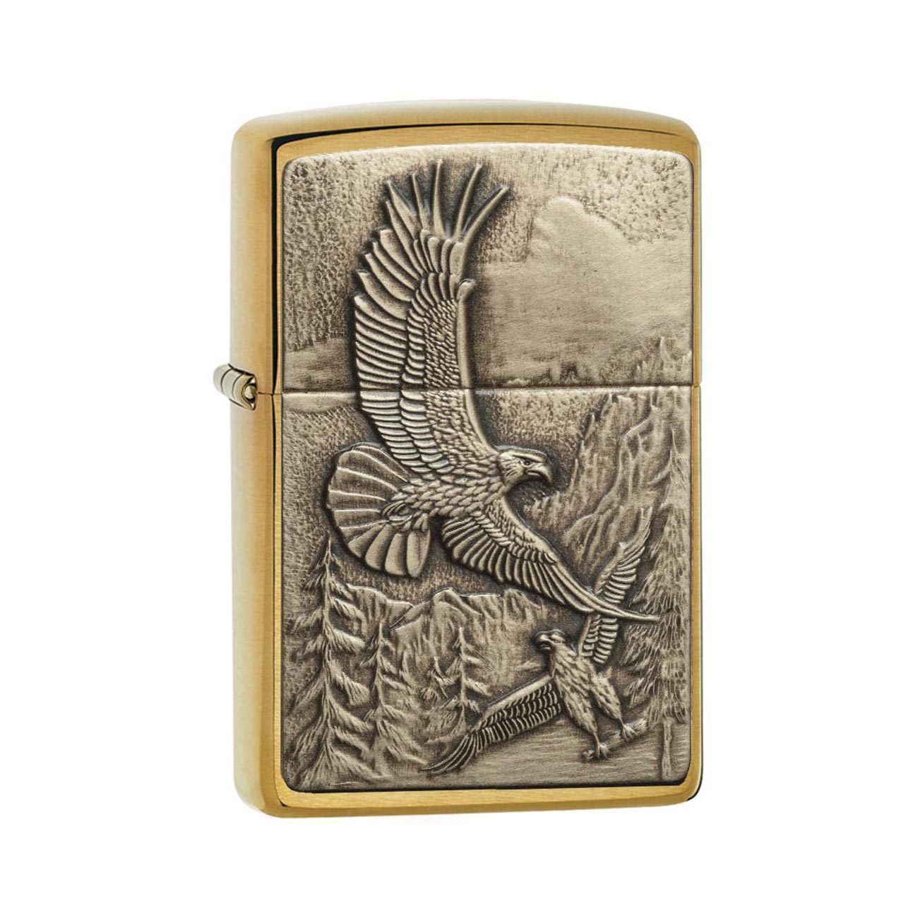 Zippo Windproof Lighter Soaring Eagles Emblem - Clinch River Fishing USA