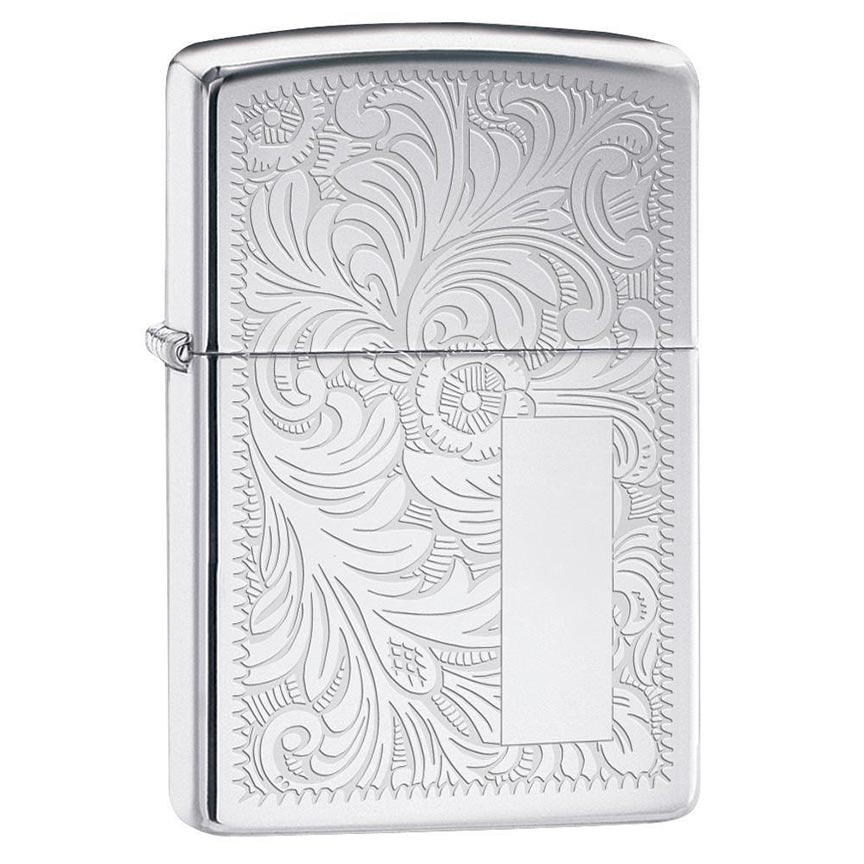 Zippo Windproof Lighter Venetian 352 High Polish Chrome - Clinch River Fishing USA