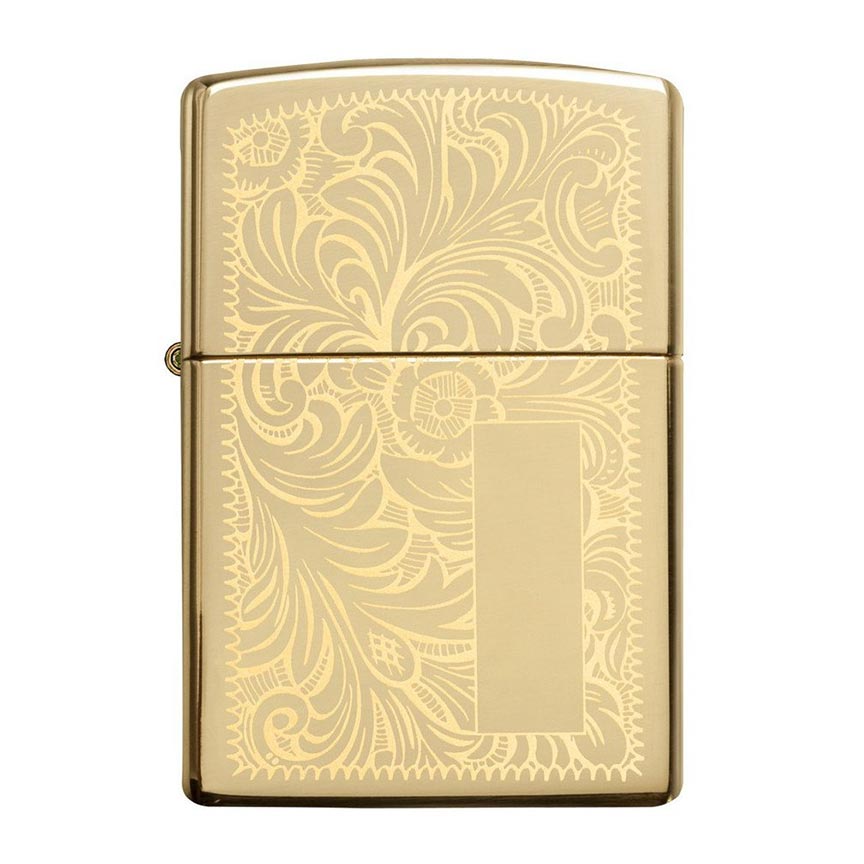 Zippo Windproof Lighter Venetian High Polish Brass (Venetian Brass) - Clinch River Fishing USA