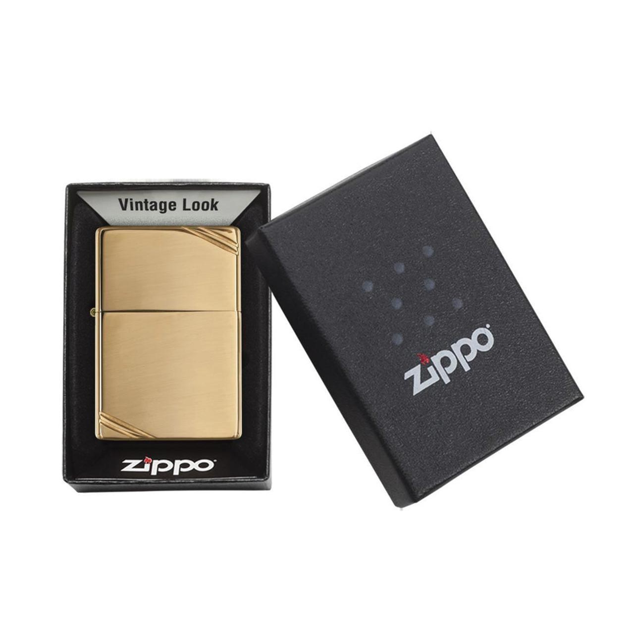 Zippo Windproof Lighter Vintage High Polish Brass W/slashes - Clinch River Fishing USA