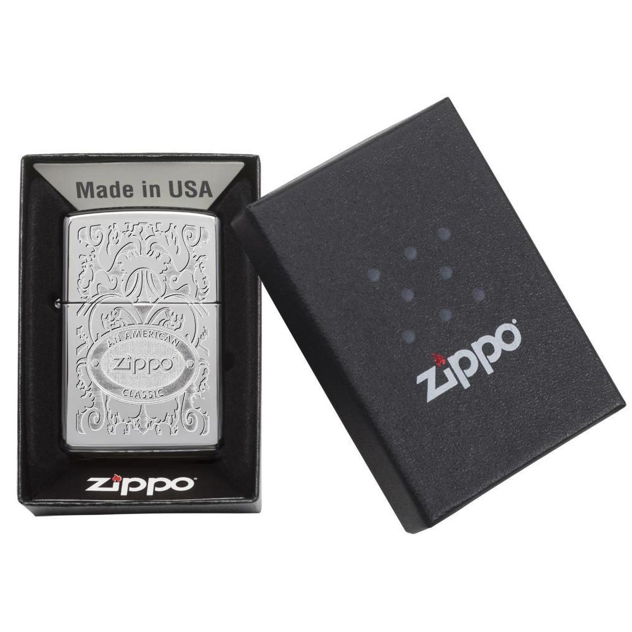 Zippo Windproof Lighter Zippo Crown Stamp High Polish Chrome Finish - Clinch River Fishing USA