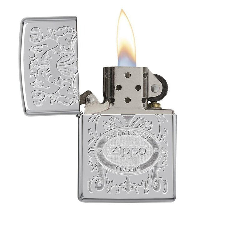 Zippo Windproof Lighter Zippo Crown Stamp High Polish Chrome Finish - Clinch River Fishing USA